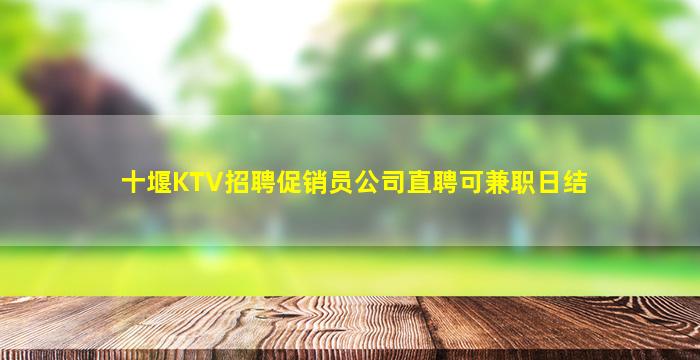 十堰KTV招聘促销员公司直聘可兼职日结